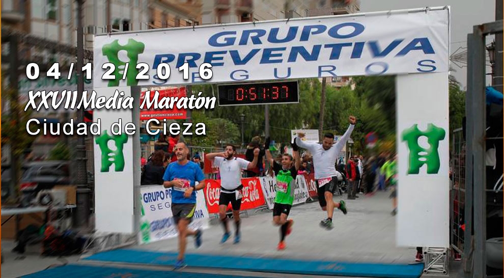 Fecha para la XXVII Media Maratón Ciudad de Cieza